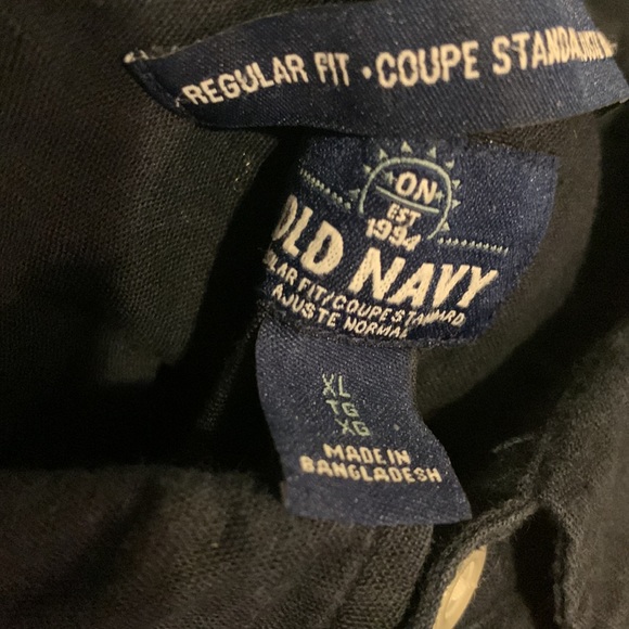 Old Navy Navy Blue Long Sleeve Collared Shirt in XL - Picture 3 of 3
